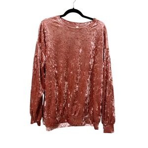 Wishlist Velvet Pullover Top Long‎ Sleeve Casual Blouse M/L